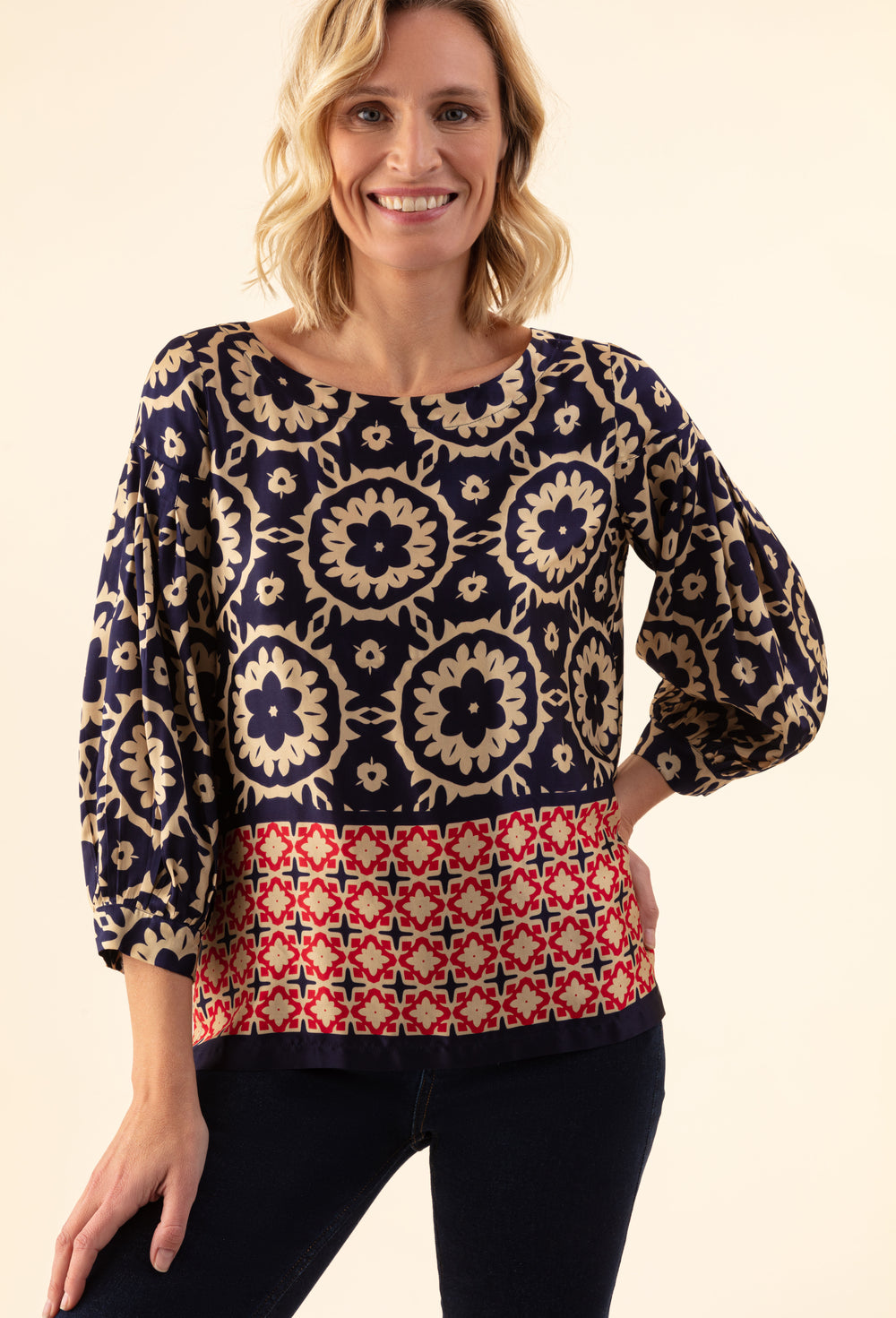 Blouse Tess imprimé graphique 1