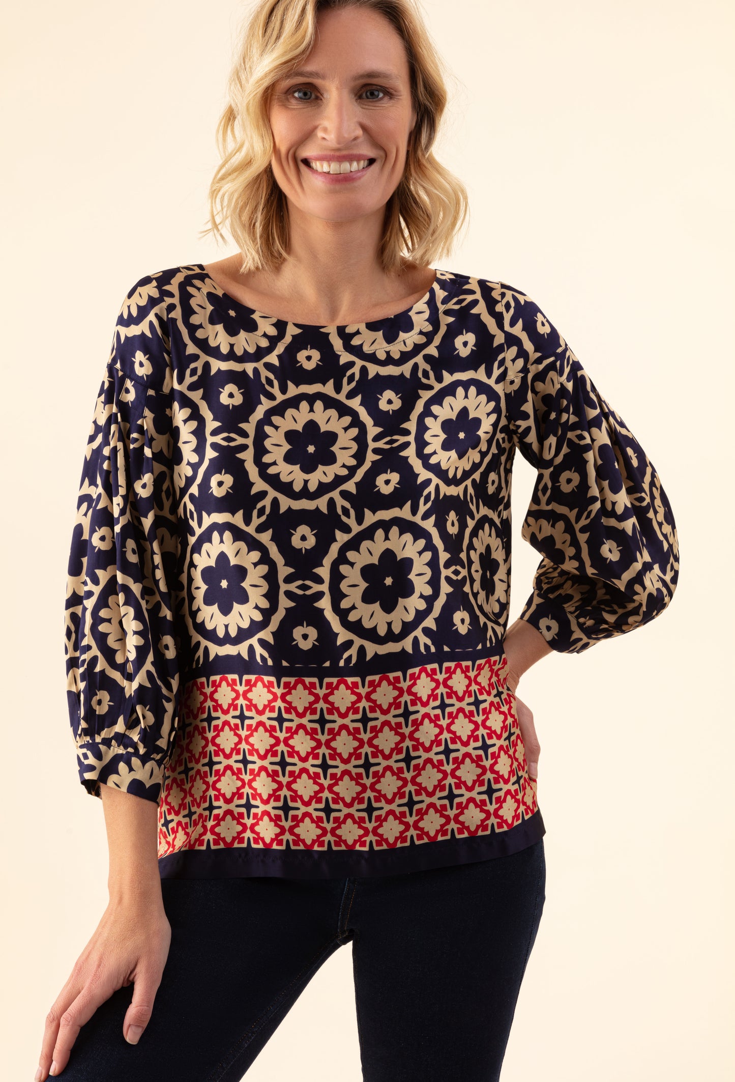 Blouse Tess imprimé graphique 1