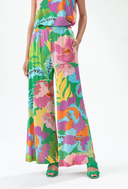 Pantalon Emotion imprimé colors flowers 3