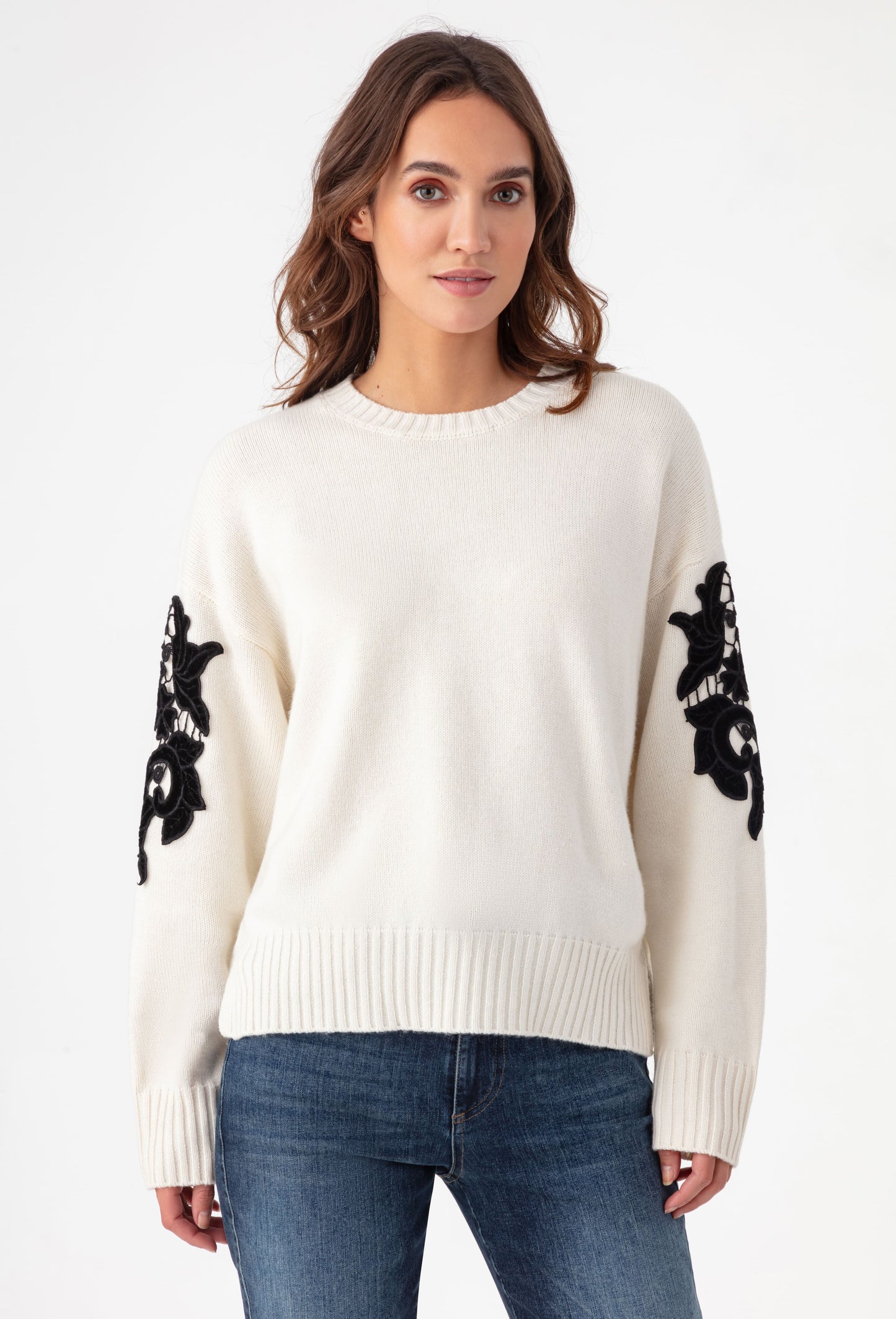 Pull écru Georgie en laine ecrue 1