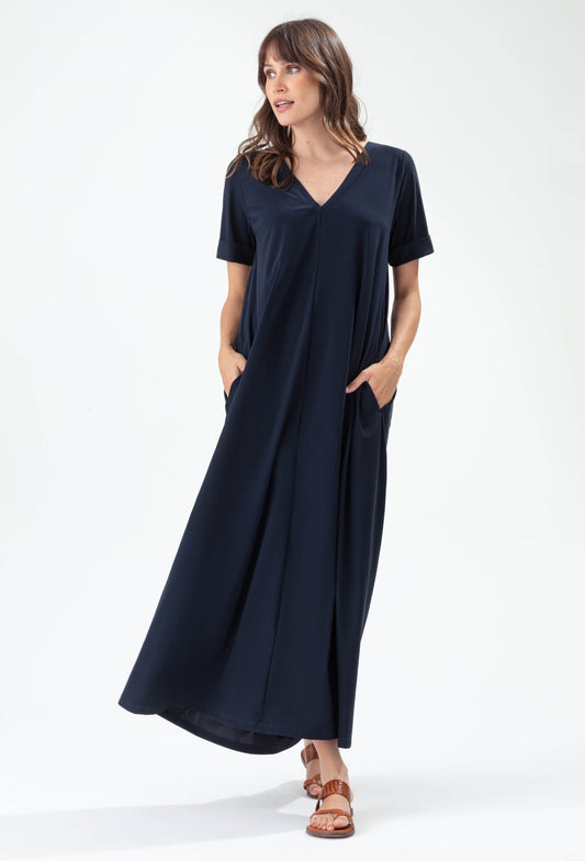 Robe longue Julia en jersey technique 1