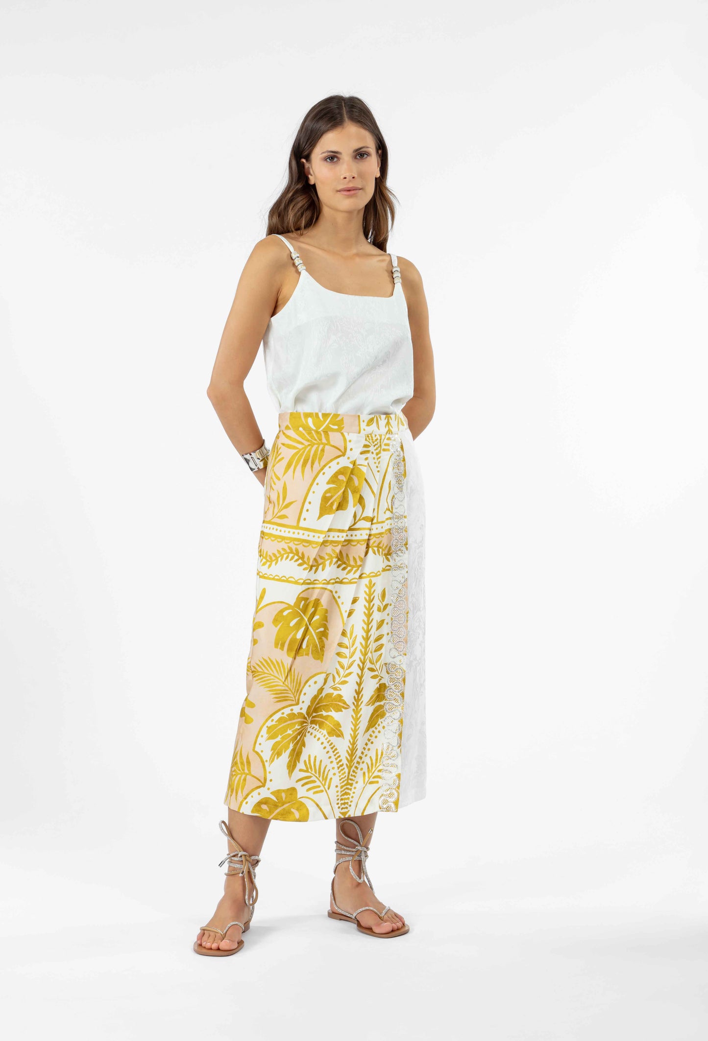 Caraco Ansel en jacquard blanc 5