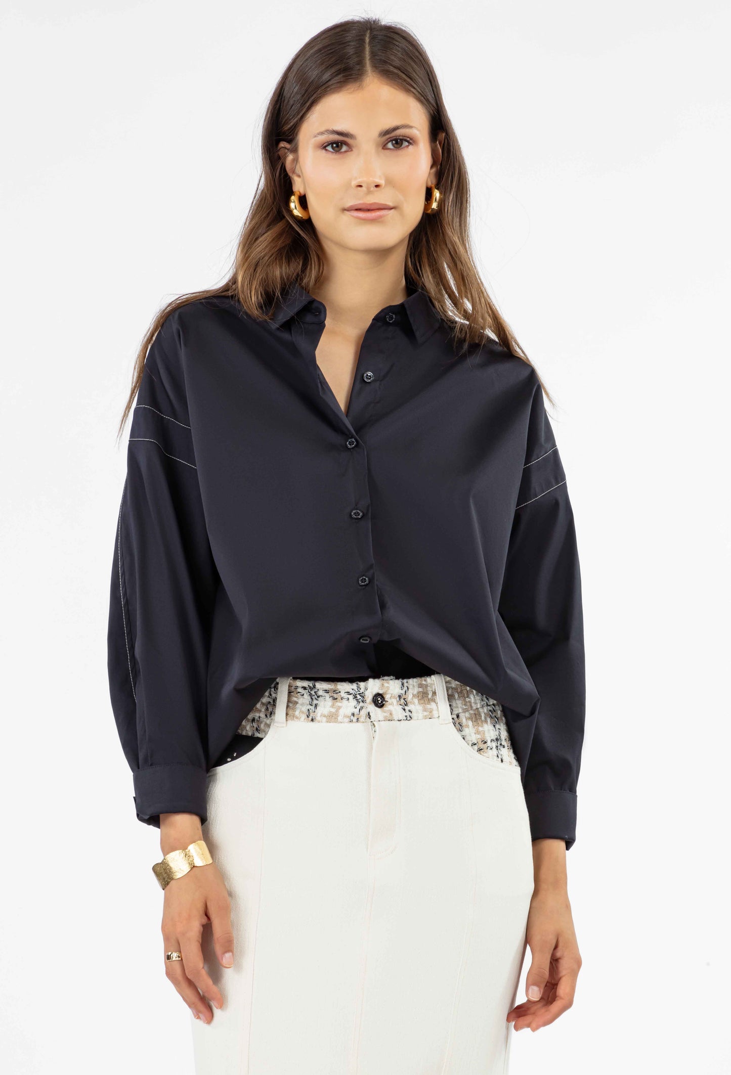 Chemise oversize Charlie noire 1