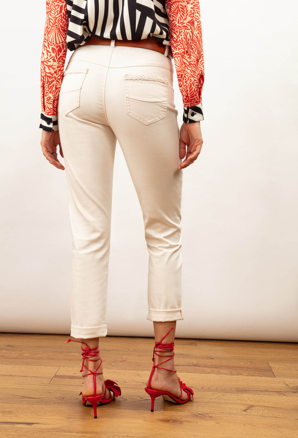 Pantalon Matias vanille en coton 4