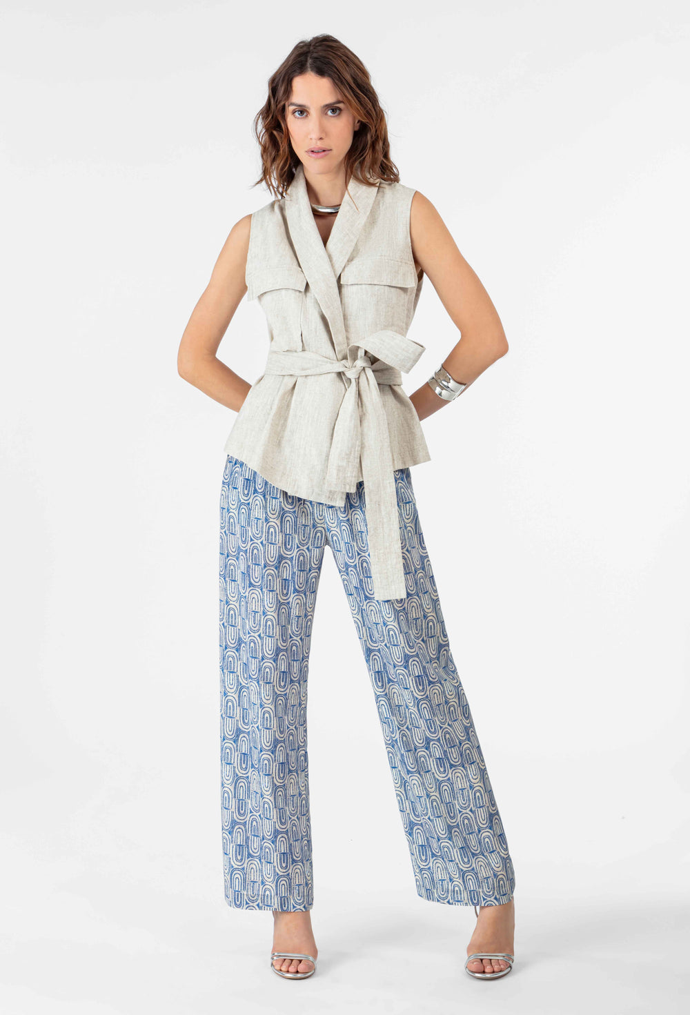 Gilet sans manches Ilyes en lin/coton 5