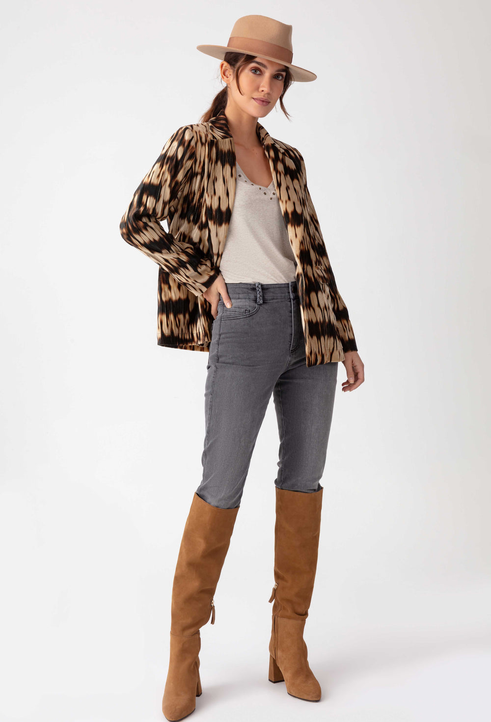 Jean slim Evan gris en coton 6