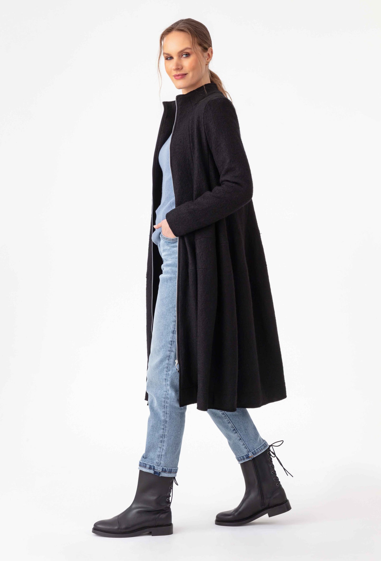 Boots basses Dakota noires en cuir 2
