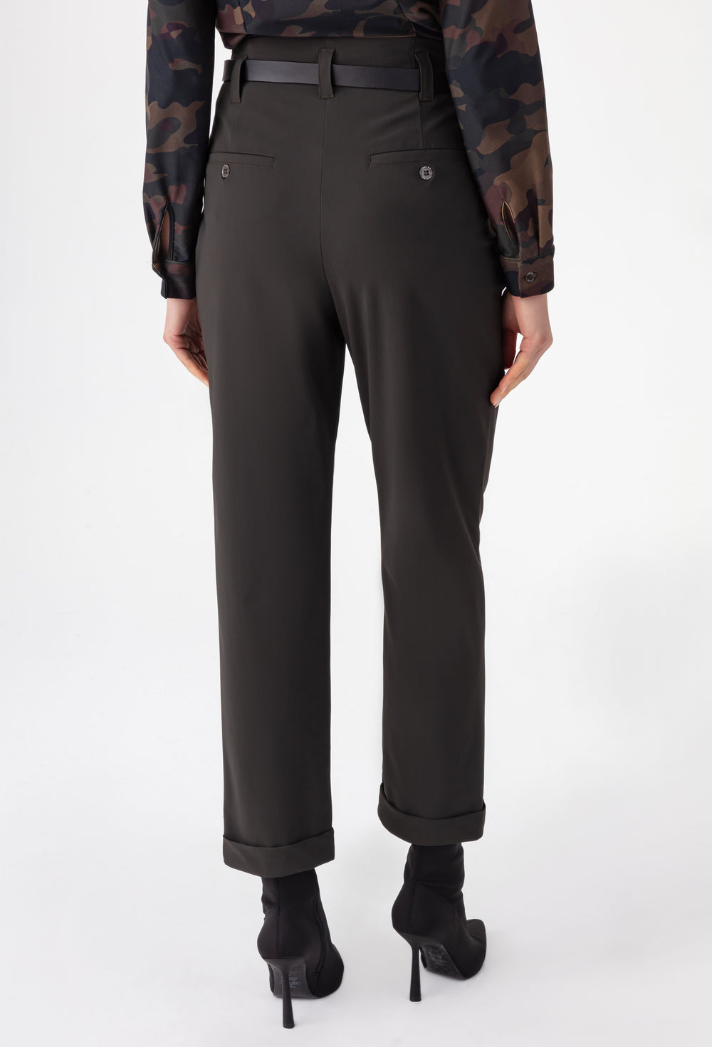 Pantalon droit Helios kaki en jersey technique 3
