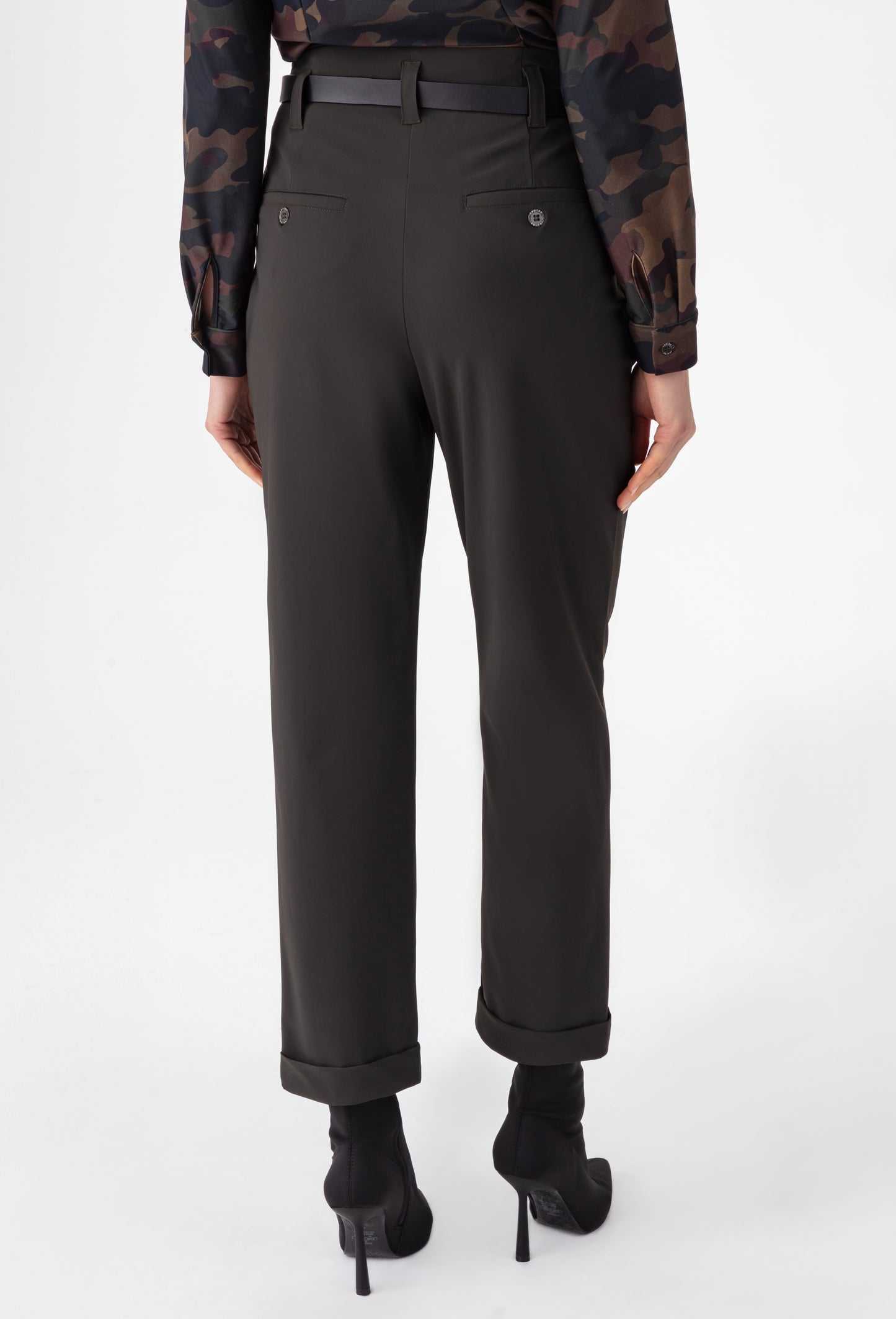 Pantalon droit Helios kaki en jersey technique 3