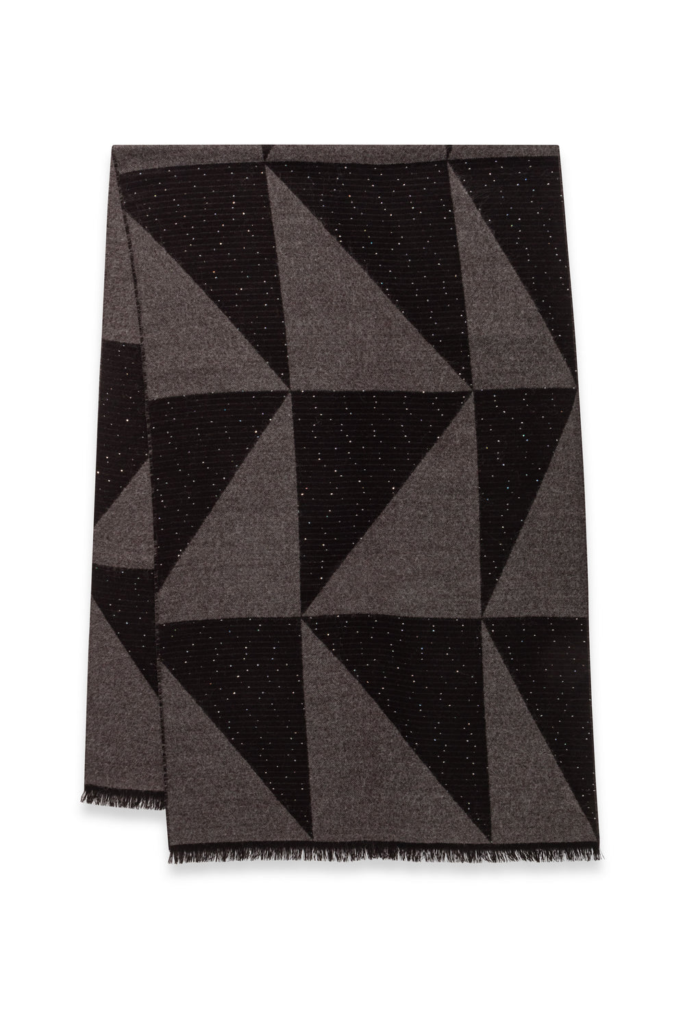 Echarpe graphique Laurel noire 1