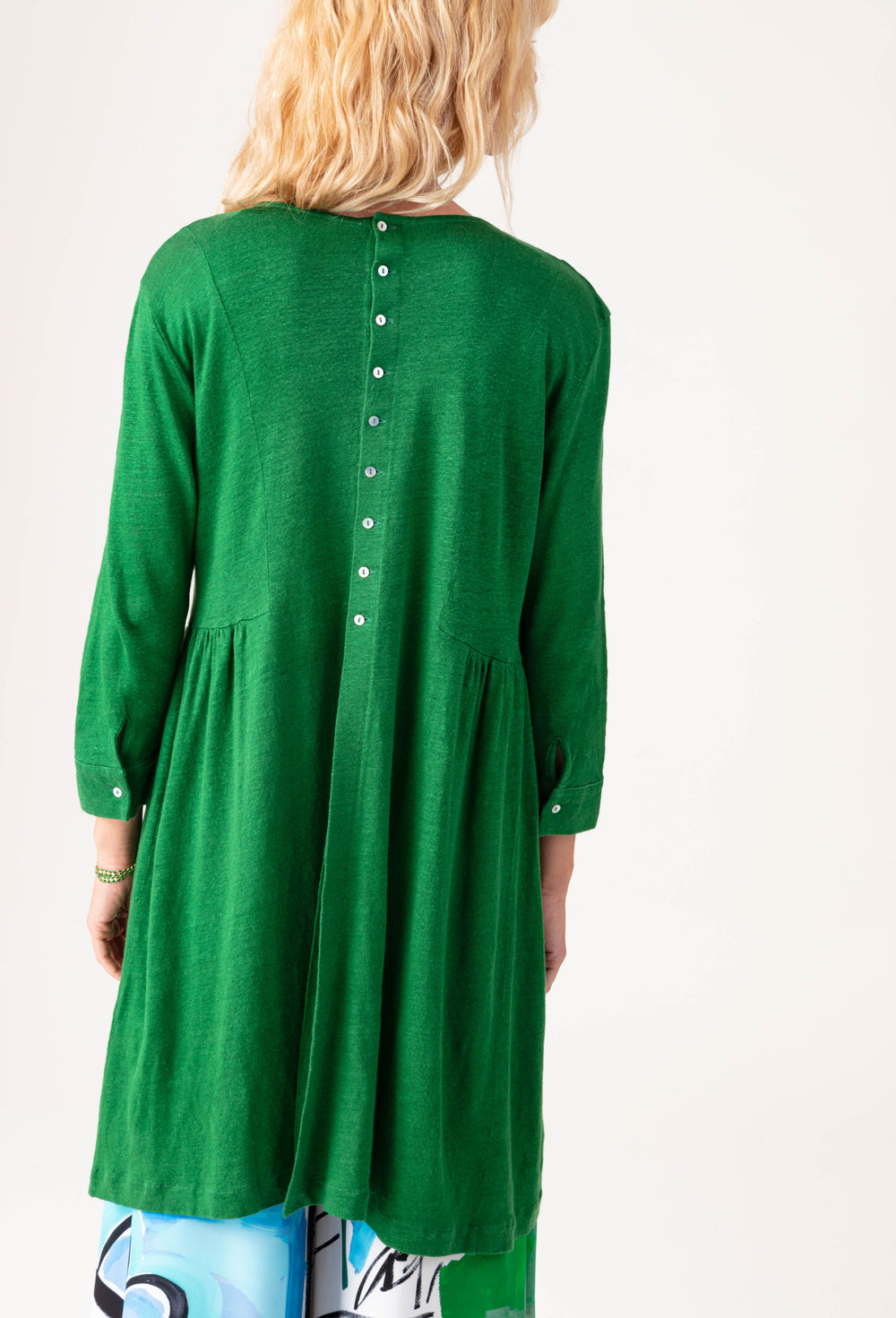 Gilet Jeanne en lin vert 3