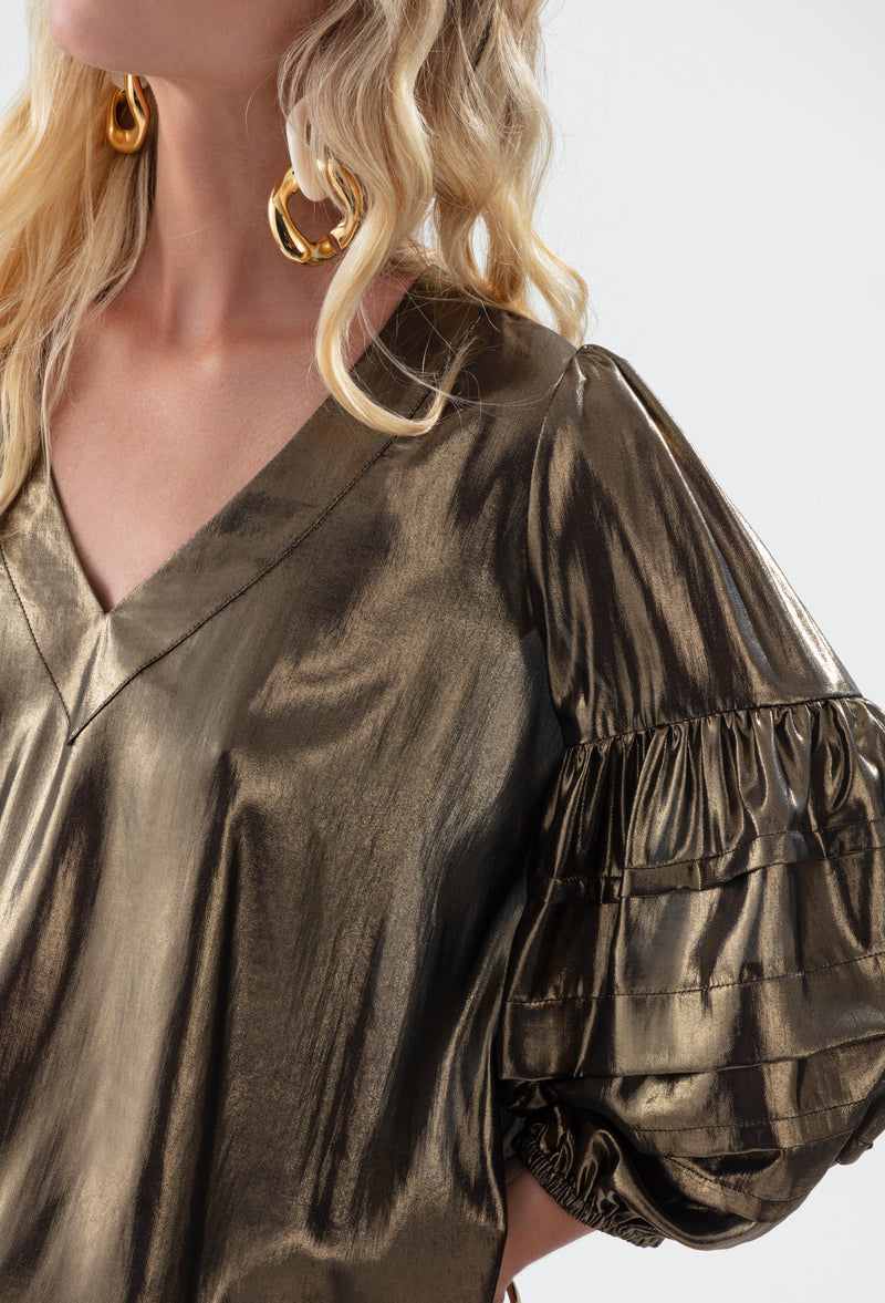 Blouse Mariah en voile mordoré 2