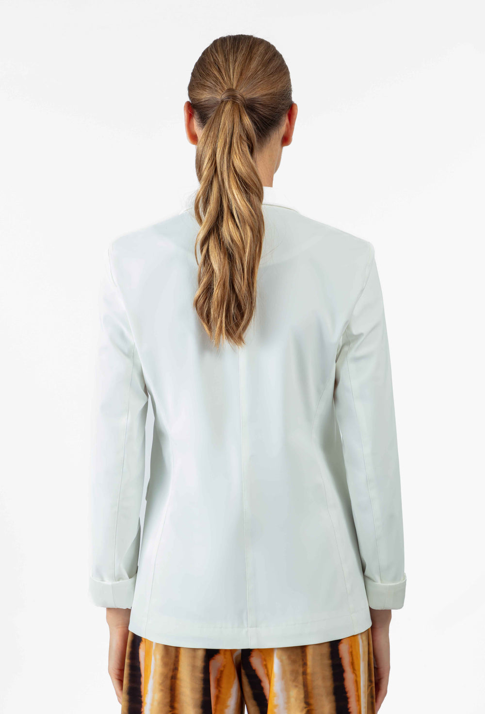 Veste tailleur Salima en jersey technique blanc 5
