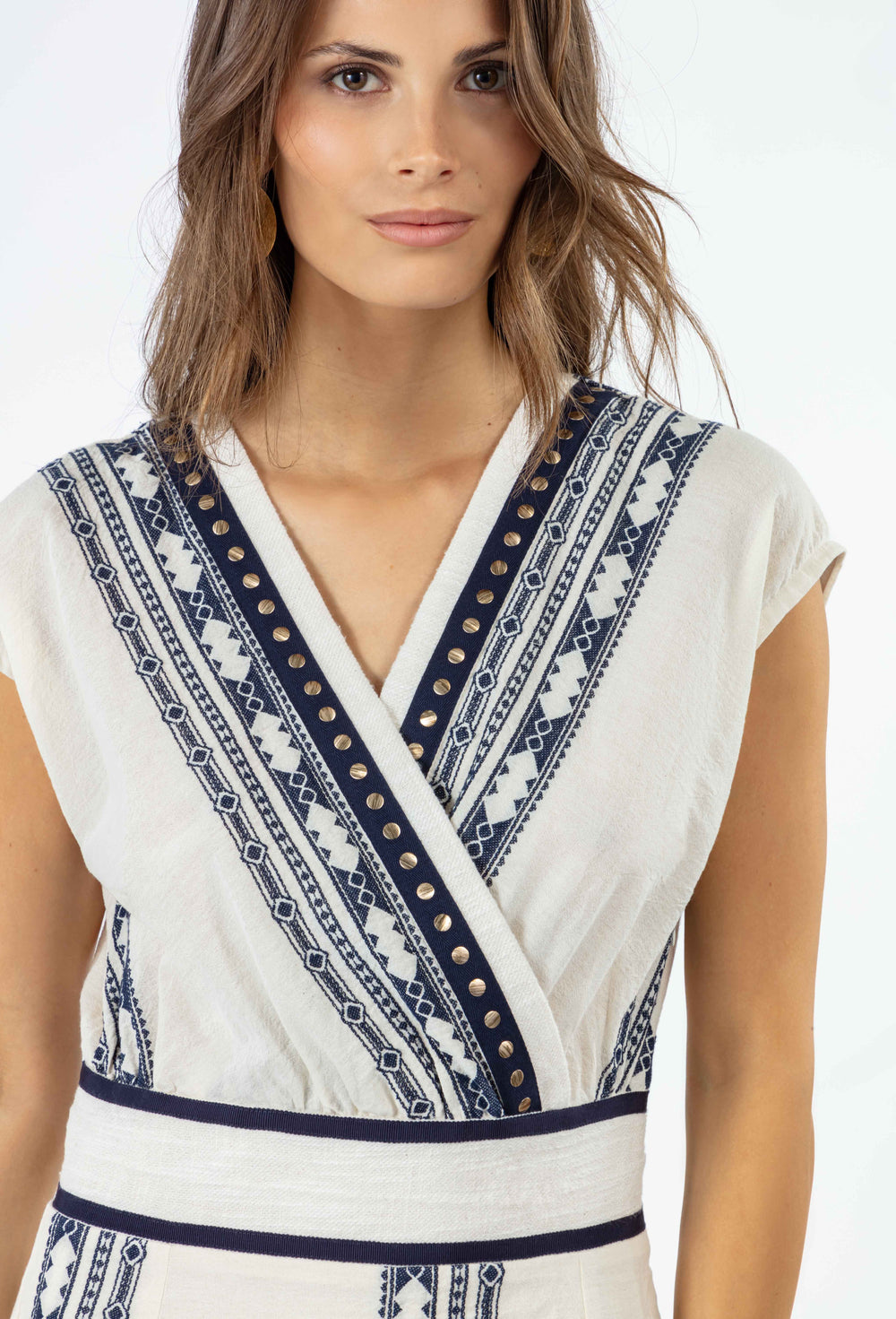 Robe effet cache-coeur Tatia en coton 2