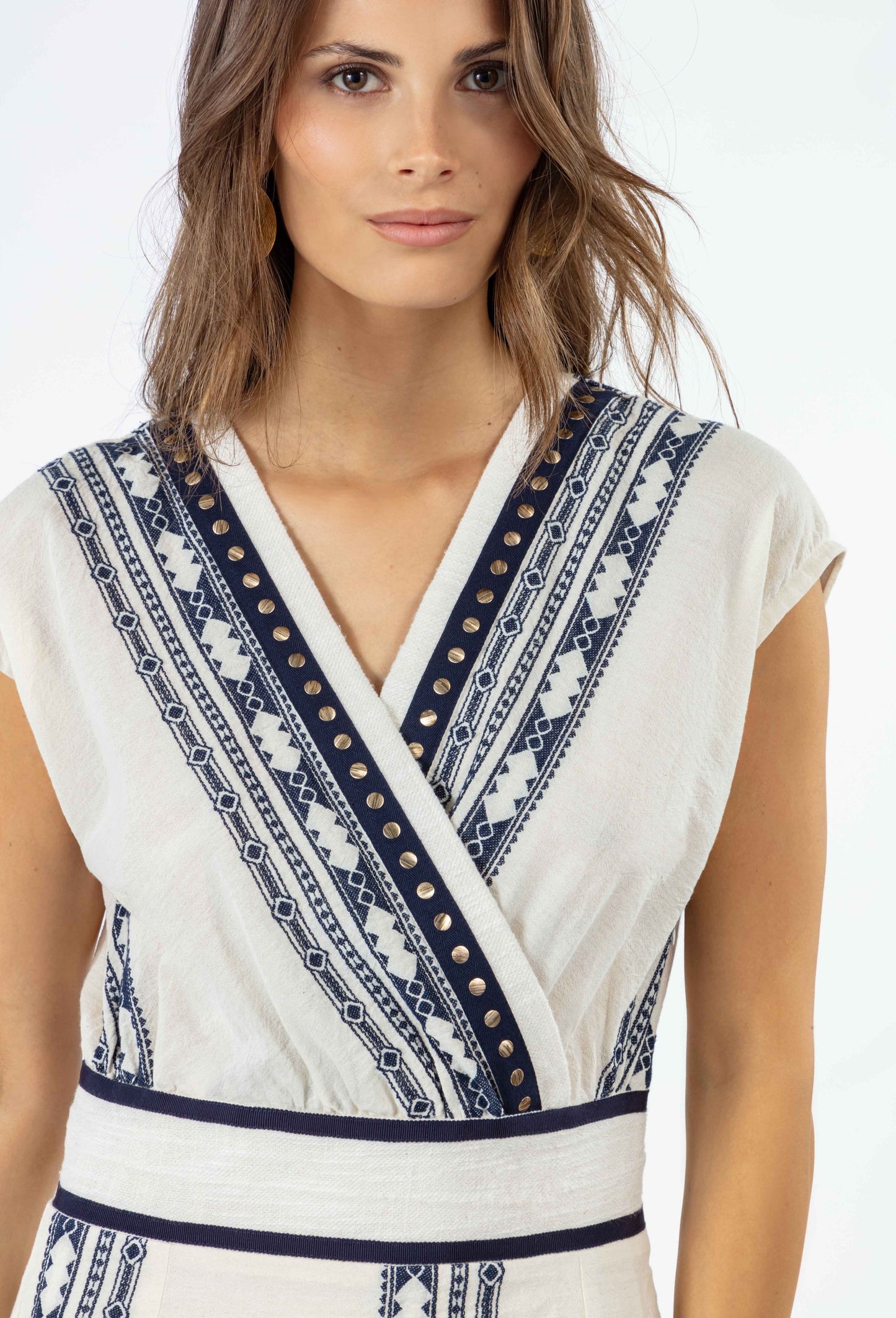 Robe effet cache-coeur Tatia en coton 2