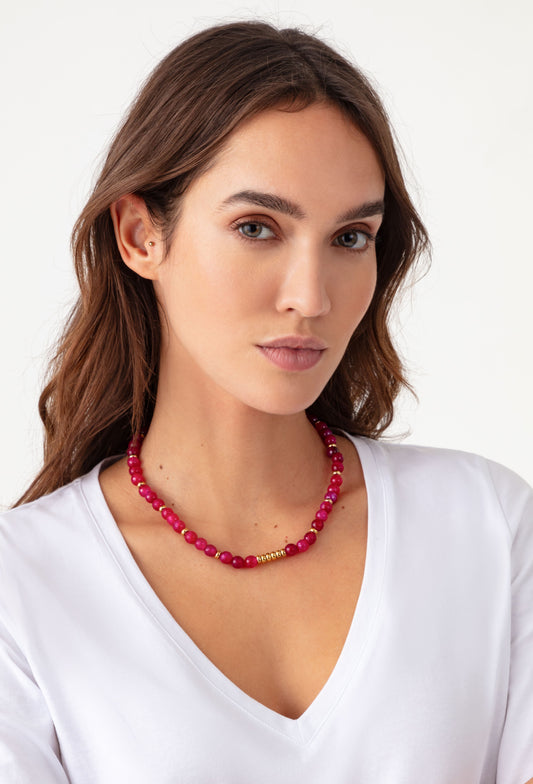 Collier Canda fuchsia 1