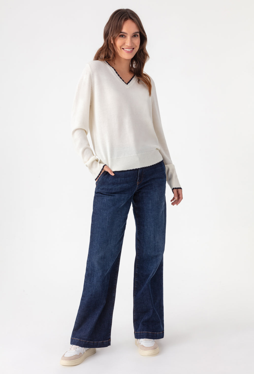 Pull Eugenie en laine blanc 4