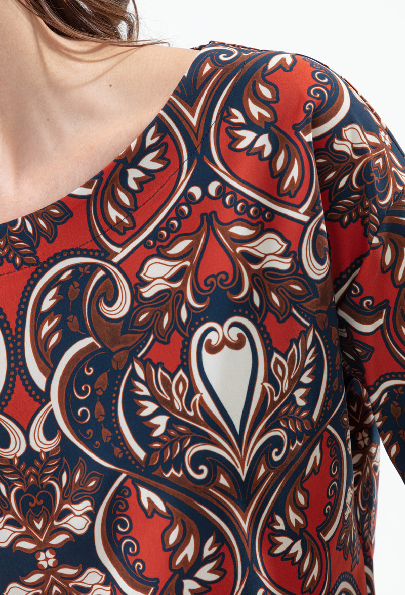 Tee-shirt manches longues Margot imprimé baroque 2