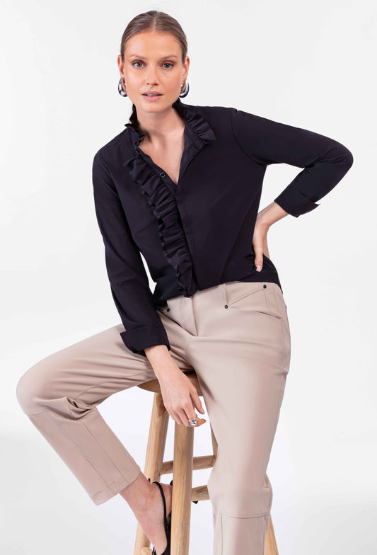 Chemise Colas en jersey technique noir 5