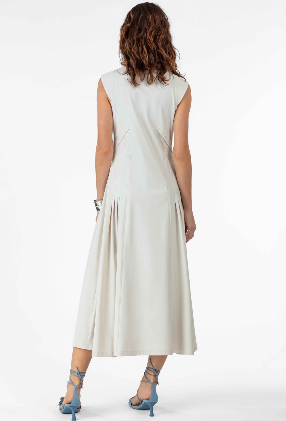 Robe longue Ariane en jersey technique galet 4