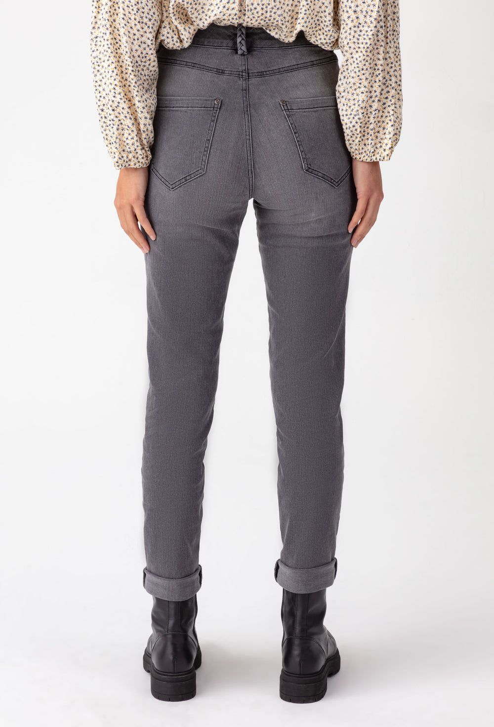 Jean slim Evan gris en coton 4
