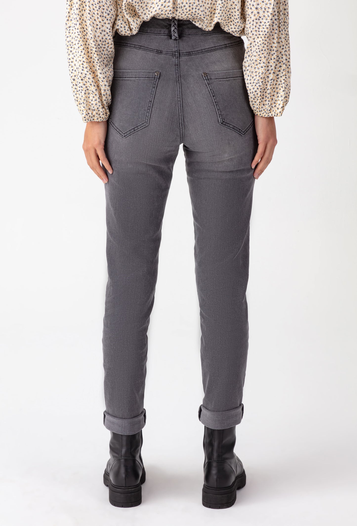 Jean slim Evan gris en coton 4