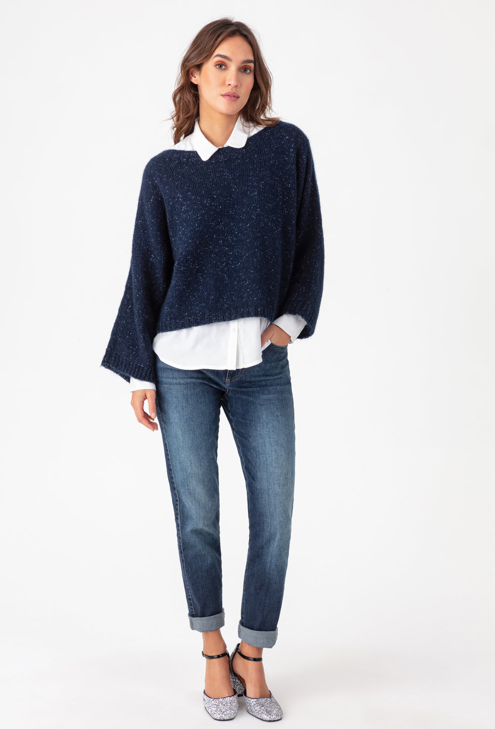 Pull Kate marine / lurex 4