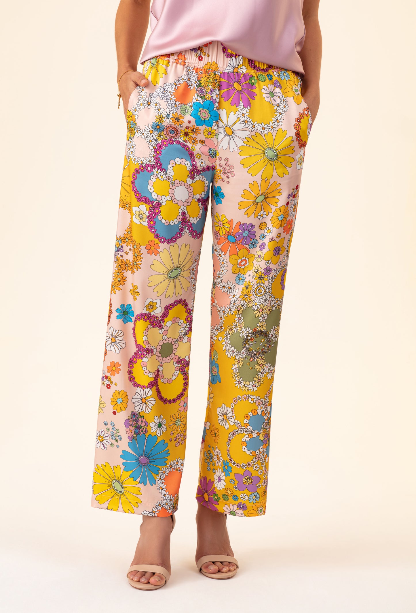 Pantalon Jacinthe imprimé fleuri 3