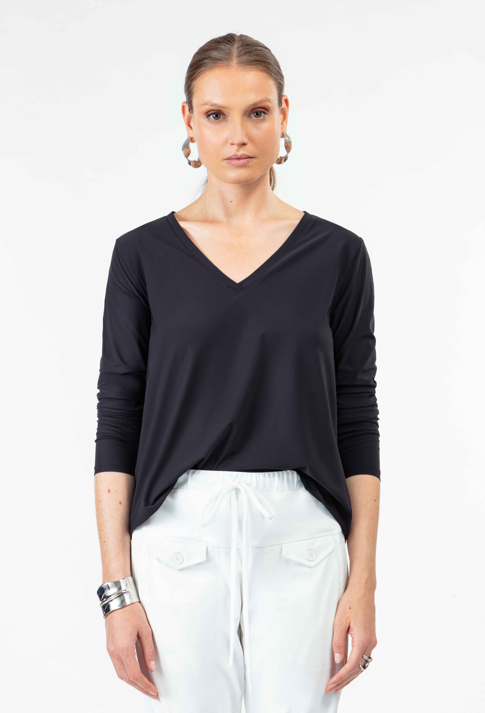 Tee-shirt Ines Noir Jersey Technique 1