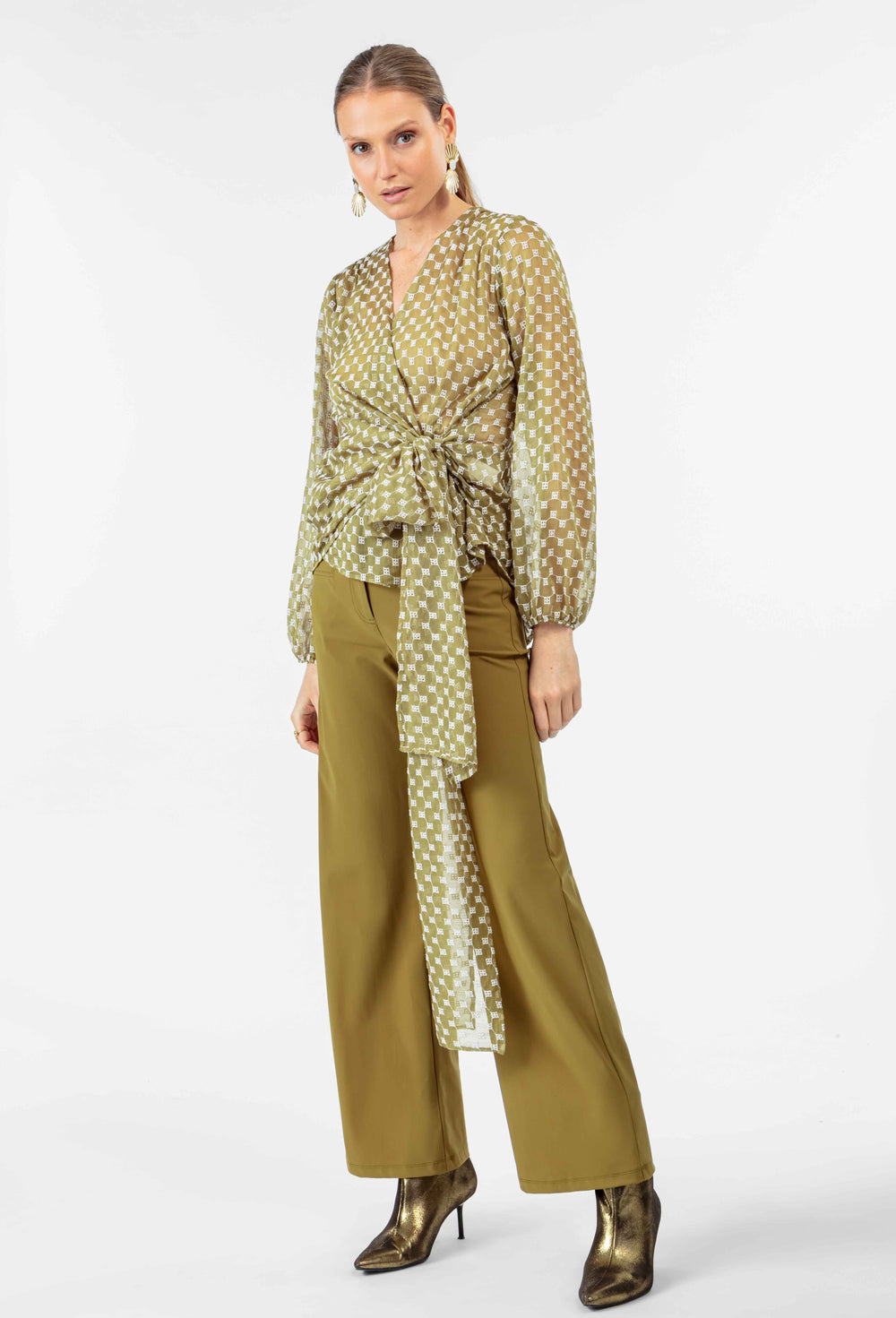 Blouse cache-coeur Gael en mousseline 5