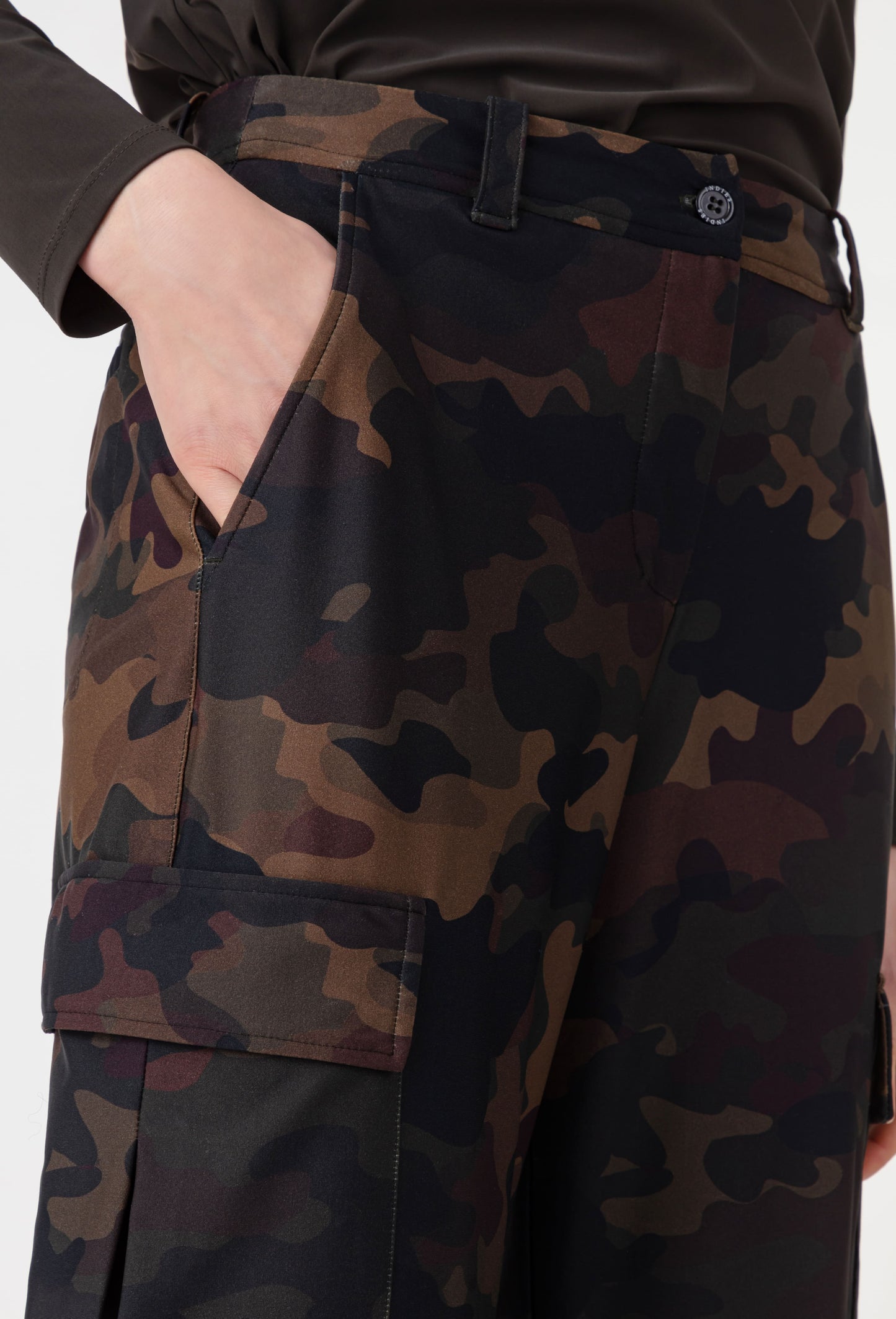 Pantalon cargo Amaury en jersey technique imprimé militaire 4