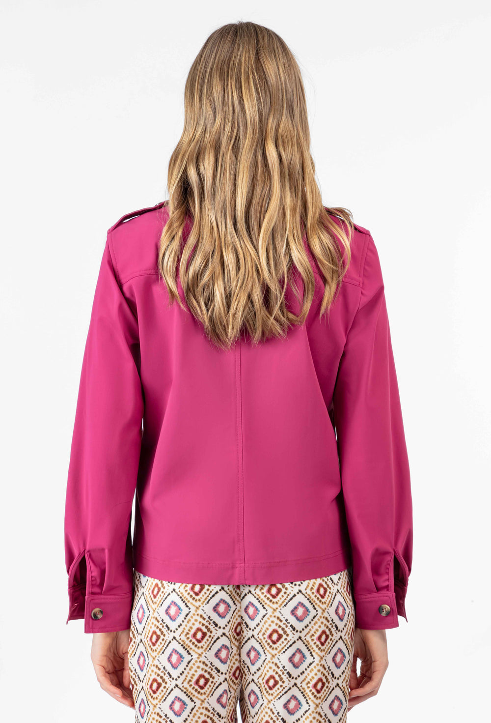 Surchemise Alvaro en jersey technique framboise 3