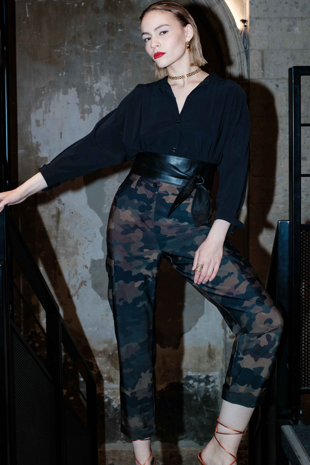 Ceinture Amel en cuir noire 2