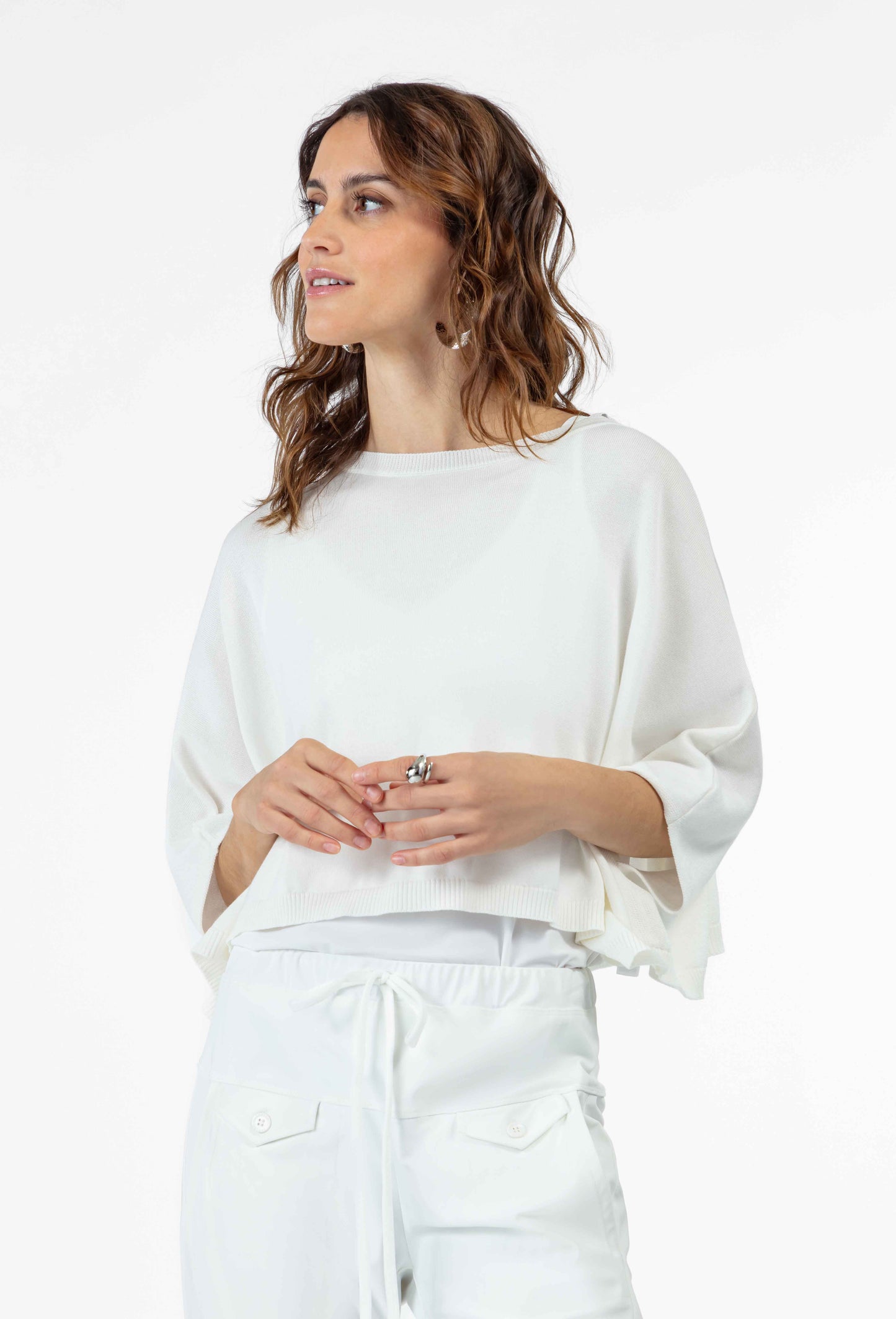Pull oversize Flora blanc 1