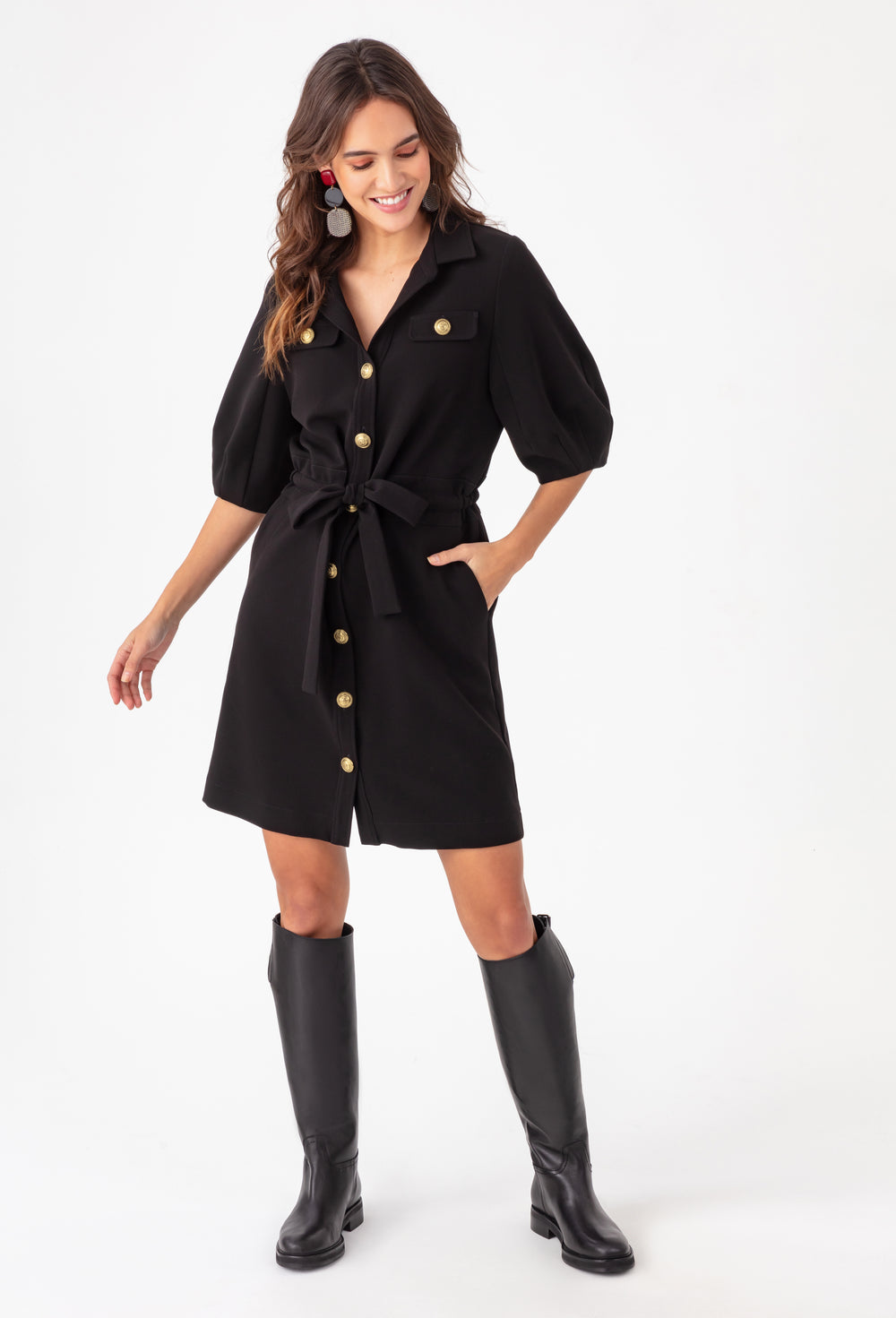 Robe courte Belladone noire 4