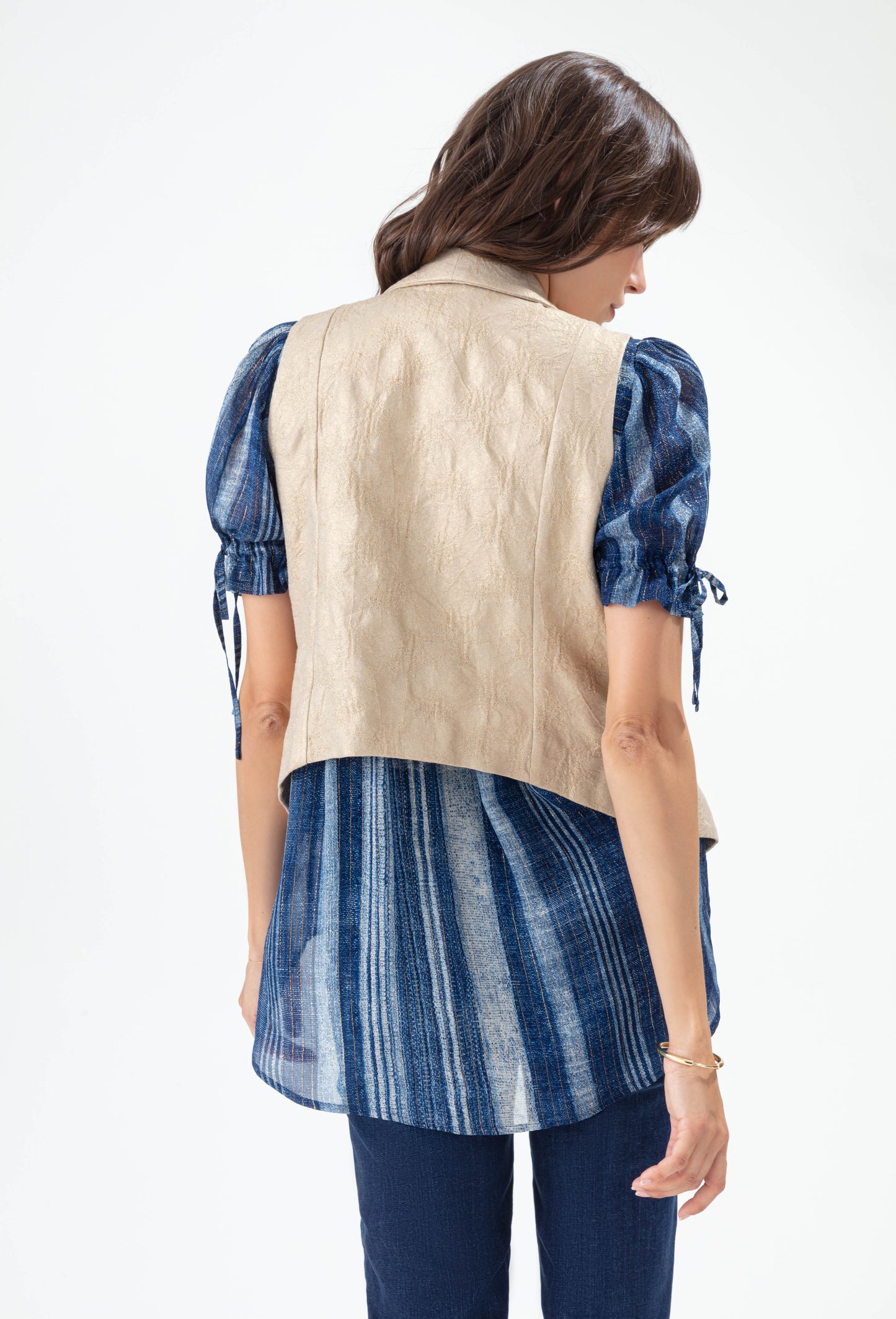 Gilet Soleil coupe tailleur gold 3