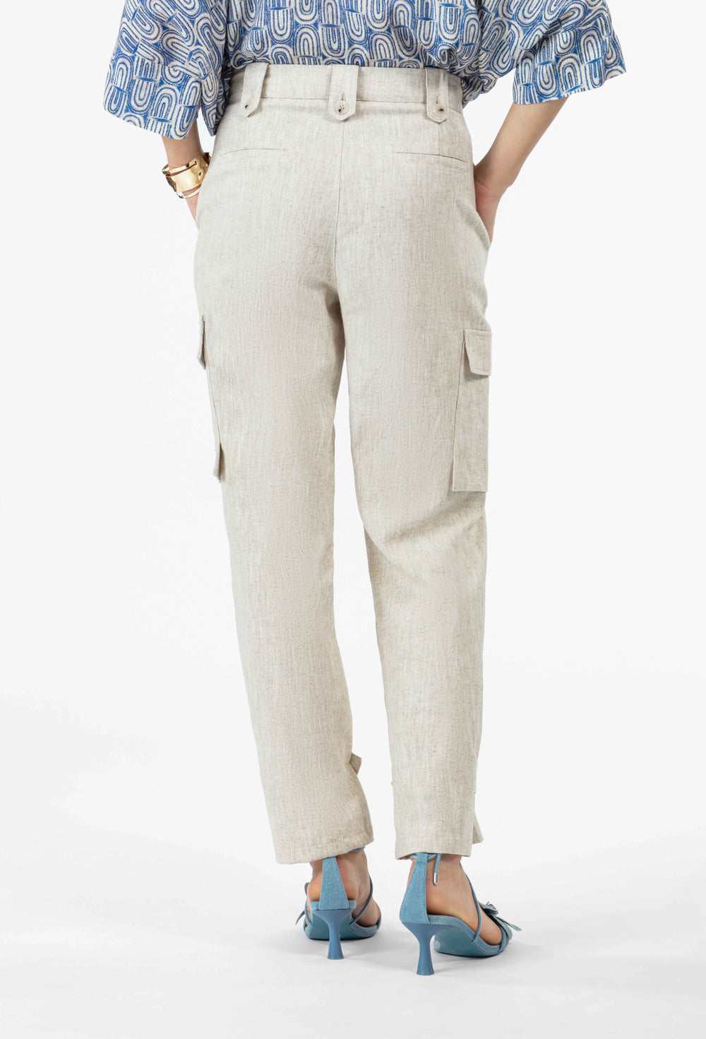 Pantalon cargo Basile lin / coton 5