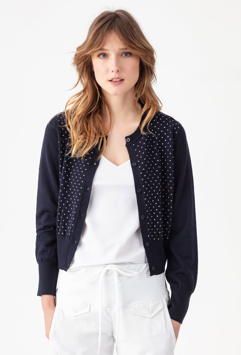 Gilet Tidal en laine bleu marine  1