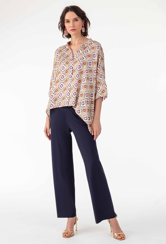 Pantalon Hera en jersey technique marine 1