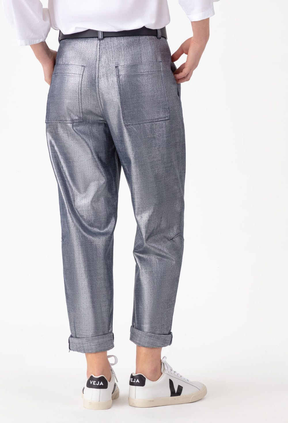 Jean lamé argent Timée 4