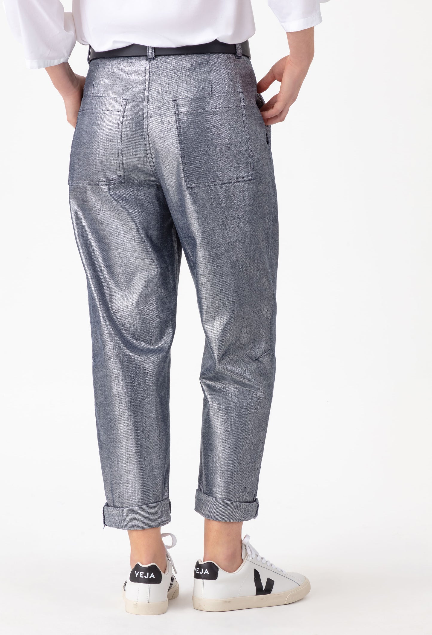 Jean lamé argent Timée 4