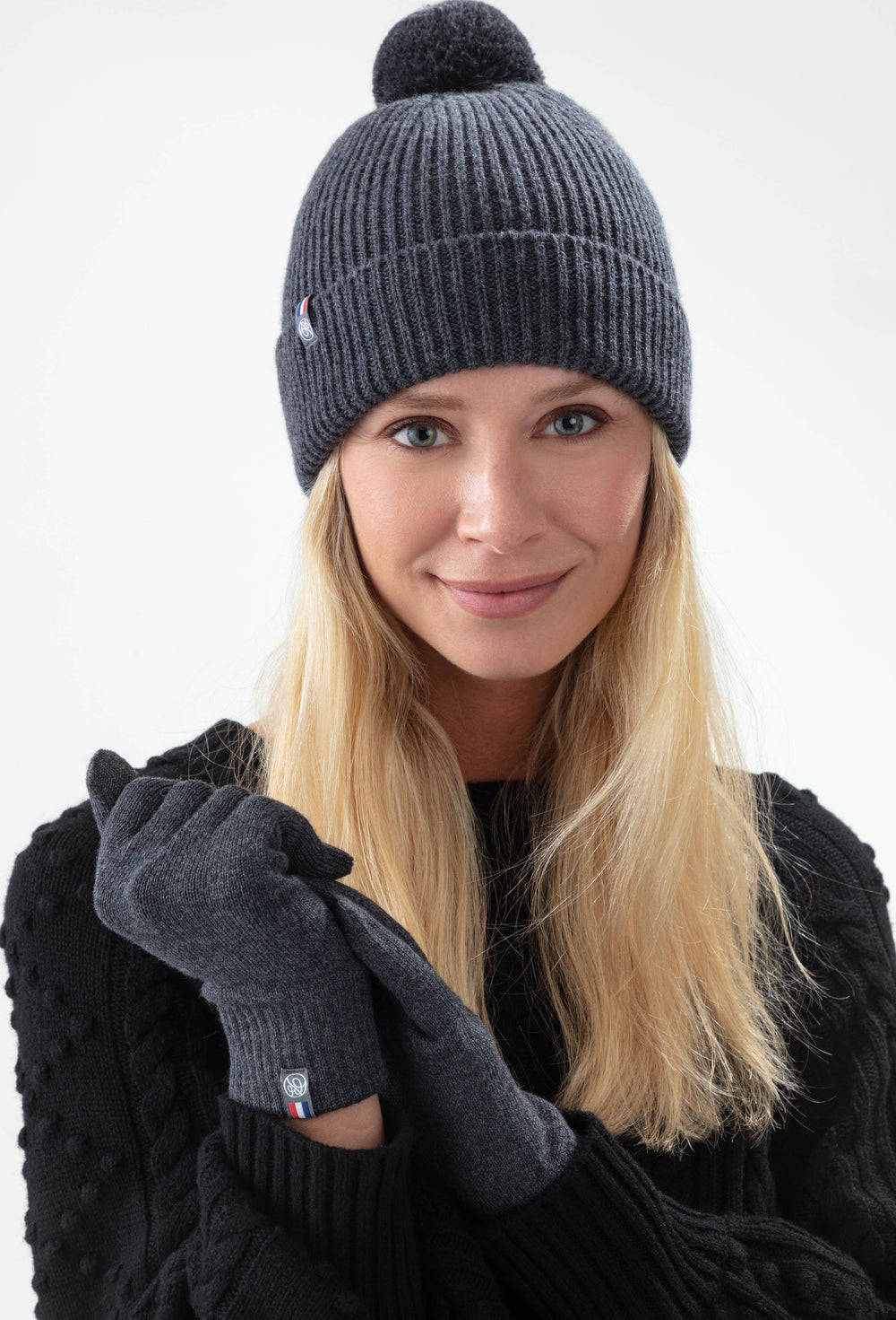 Bonnet Perrine gris 100% laine 4