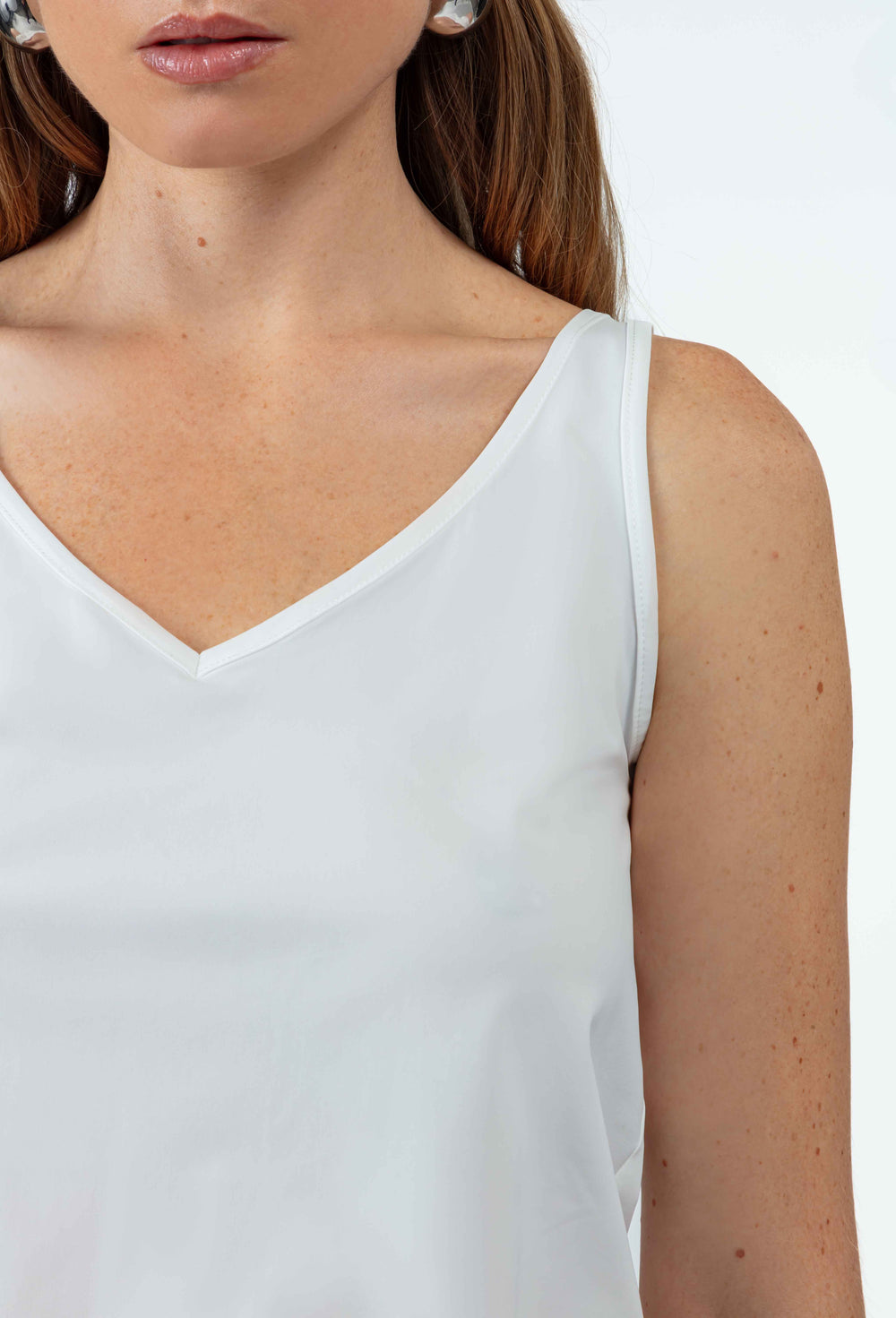 Débardeur Valois blanc en jersey technique 2