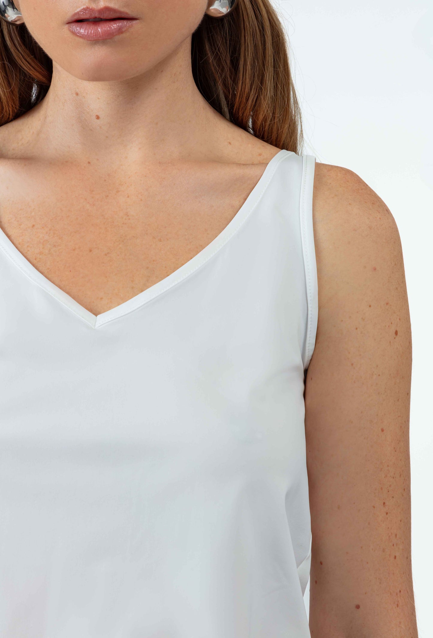 Débardeur Valois blanc en jersey technique 2
