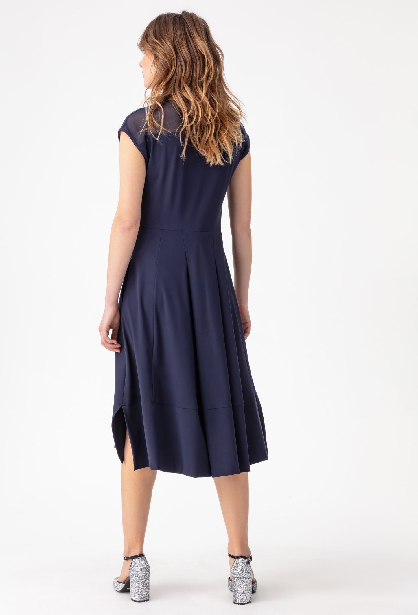 Robe Kida en jersey technique bleu marine 4
