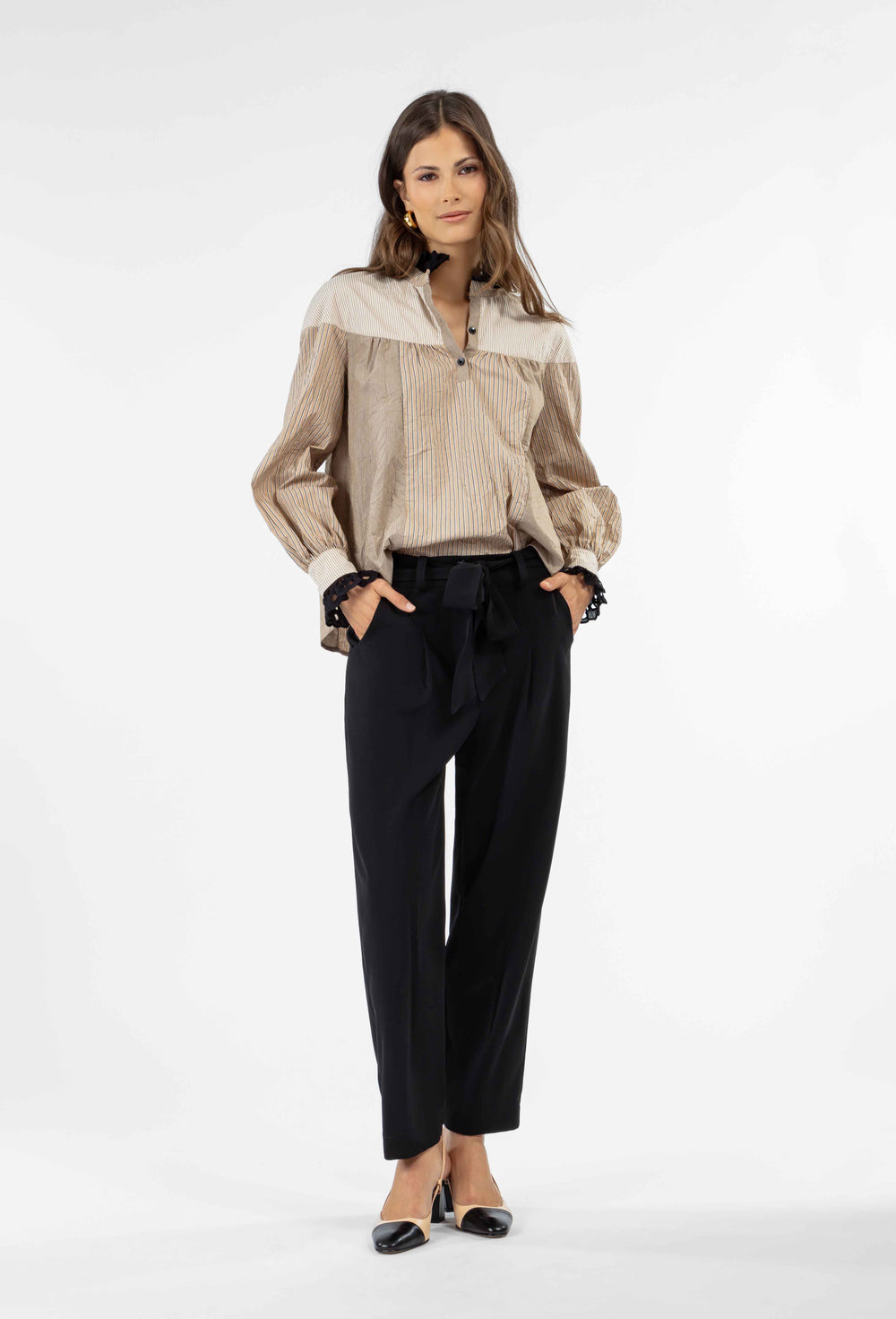 Pantalon carotte Clark noir 1