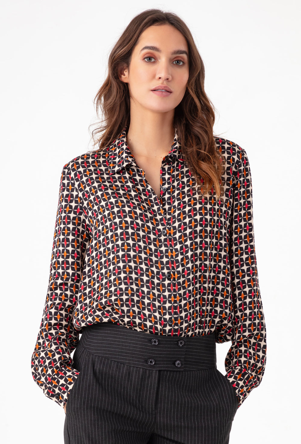 Chemise Laura à imprimé géométrique 1