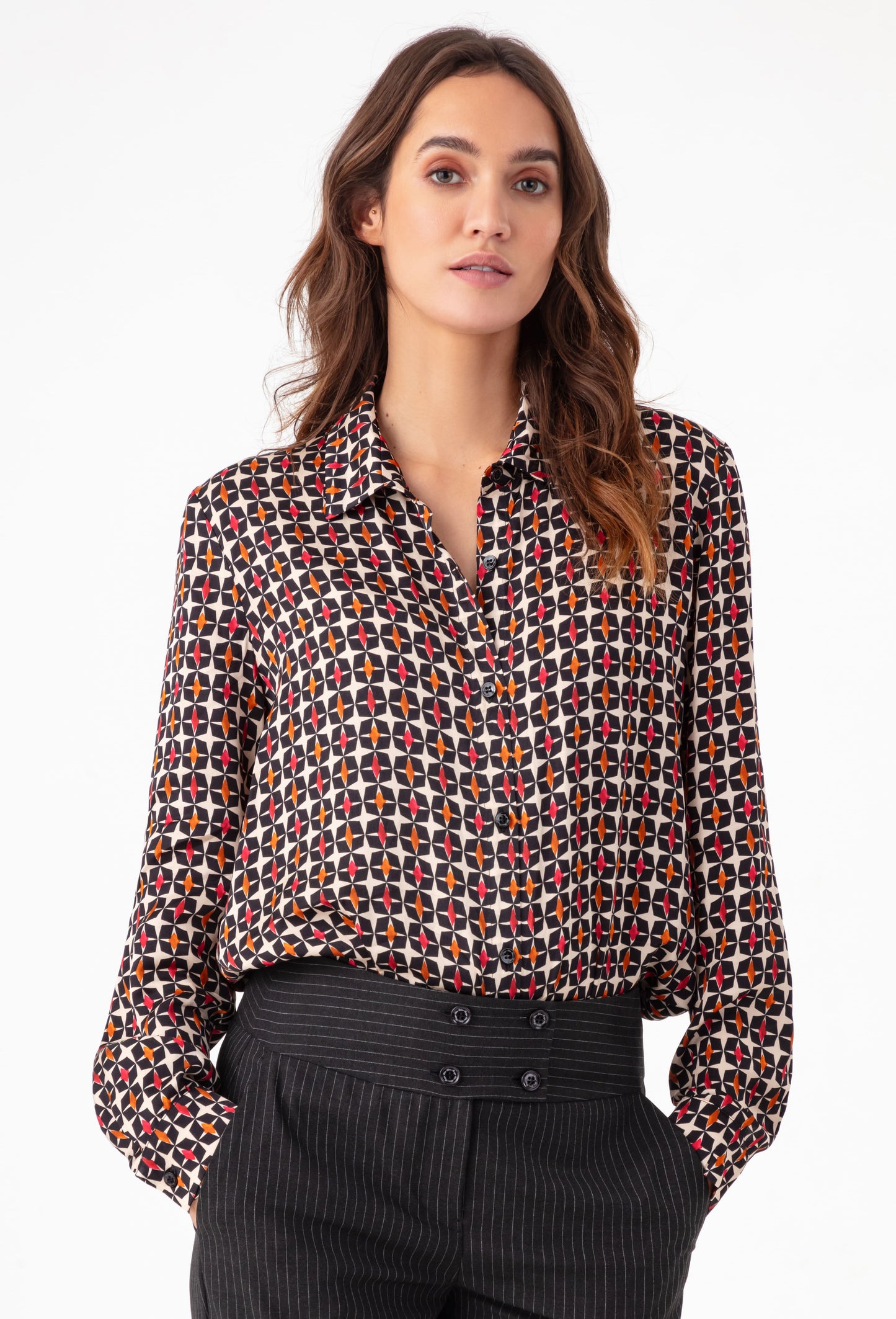 Chemise Laura à imprimé géométrique 1