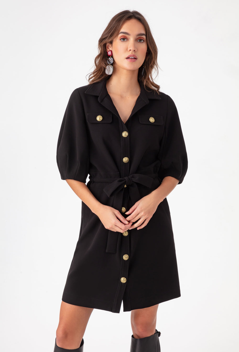 Robe courte Belladone noire 1