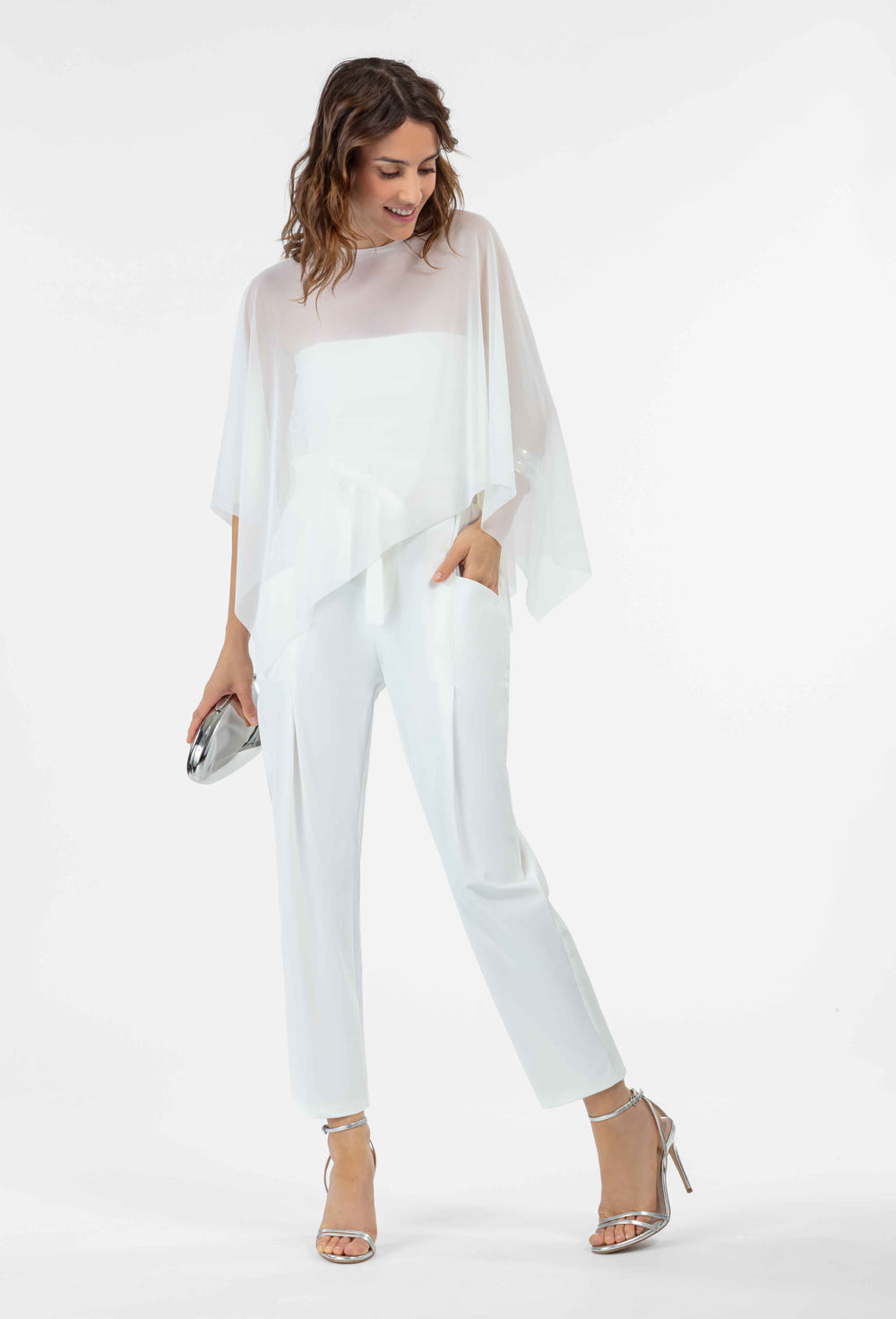 Pantalon Emir en jersey technique blanc 5
